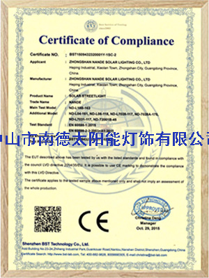BG大游真人CE认证证书